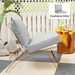 Outsunny Outdoor Seat and Back Cushion Set, 63L x 55W x 15Dcm Patio Deep Seating Chair Fade Resistant Replacement Cushion, Black - thumbnail 8