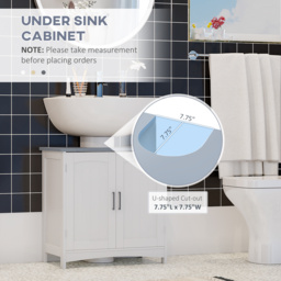 kleankin Bathroom Furniture Set with Adjustable Shelves, Tall Bathroom Storage Cabinet with Open Shelves and Drawers, White - Aosom UK - thumbnail 4