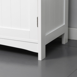 kleankin Bathroom Furniture Set with Adjustable Shelves, Tall Bathroom Storage Cabinet with Open Shelves and Drawers, White - Aosom UK - thumbnail 9