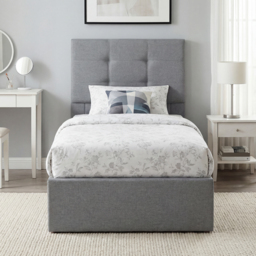 HOMCOM 3ft Single Ottoman Bed with Gas Lift Storage - Grey - thumbnail 2