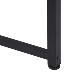 HOMCOM Computer Desk, PC Writing Table, Home Office Workstation, Adjustable Feet, Metal Frame, Oak Black - Aosom UK - thumbnail 8