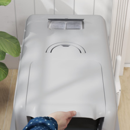 PawHut Stainless Steel Cat Litter Box with Removable Lid, Scoop, Filter Bags, for Larger Cats, Grey - thumbnail 9