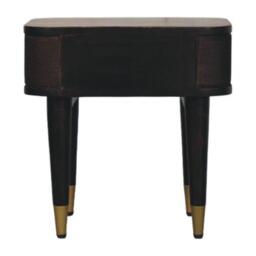Solid Mango Wood Belmont Bedside Cabinet with Spacious Drawer and Hand-Finished Details, Table for Bedroom, 35L x 45W x 46H cm, Brown - Aosom UK - thumbnail 8