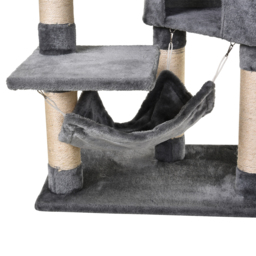 PawHut Cat Tree Condo Tower, Multi-level Activity Stand for Kittens, 150CM Height with Toys & Scratching Posts - Aosom UK - thumbnail 9