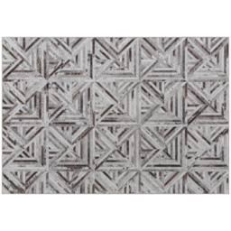 HOMCOM Modern Area Rug, Triangle Pattern Non-Slip Washable Rug, Chenille Floor Carpet for Living Room, Bedroom, Dining Room, Home Office, 230 x 160 cm, Brown - thumbnail 1