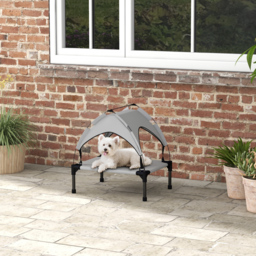 PawHut Raised Cooling Pet Bed, Breathable Mesh, Washable, for Mini & Small Dogs, 61 x 46 x 63 cm, Light Grey - Aosom UK - thumbnail 2