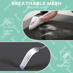 PawHut Raised Cooling Pet Bed, Breathable Mesh, Washable, for Mini & Small Dogs, 61 x 46 x 63 cm, Light Grey - Aosom UK - thumbnail 6