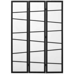 HOMCOM 3 Panel Room Divider, Wooden Folding Privacy Screen, Freestanding Wall Partition Separator for Bedroom, White - Aosom UK