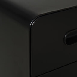 Vinsetto Fully Assembled 3-Drawer Mobile File Cabinet Lockable All-Metal Rolling Vertical File Cabinet Black - thumbnail 9
