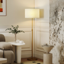 HOMCOM Floor Lamp with Remote, Height Adjustable Standing Lamp with Linen Shade, Dimmable with 3000K-6000K Adjustable Colour Temperatures, Foot Switch for Living Room Bedroom Office, Gold Tone - thumbnail 9