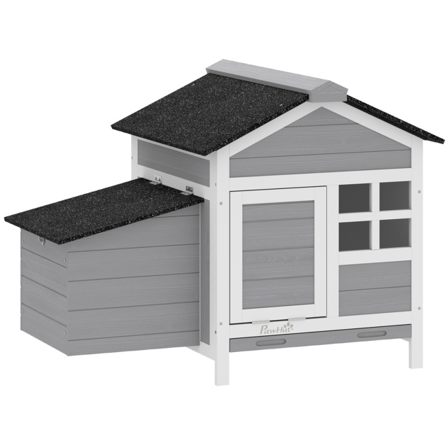 PawHut Wooden Chicken Coop with Pull-Out Tray Nesting Box for 1-2 Chickens - image 1