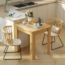 HOMCOM Folding Dining Table for 4-6, Rectangular Extendable Drop Leaf Table for Small Spaces, 140 x 80 x 77.5 cm, Natural - thumbnail 8