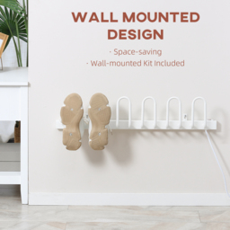 HOMCOM 3 Pairs Electric Shoe Dryer, Wall Mounted Shoe Warmers with Constant Temperature for Boots, Leather Shoes, Socks, White - thumbnail 6