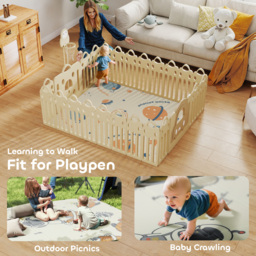 AIYAPLAY Space-Themed Baby Plat Mat Double Sided, Foldable, Water-Resistant for Outdoor/Indoor, 177 x 146 x 1.5cm - thumbnail 8