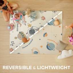 AIYAPLAY Space-Themed Baby Plat Mat Double Sided, Foldable, Water-Resistant for Outdoor/Indoor, 177 x 146 x 1.5cm - thumbnail 4