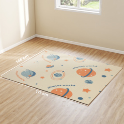 AIYAPLAY Space-Themed Baby Plat Mat Double Sided, Foldable, Water-Resistant for Outdoor/Indoor, 177 x 146 x 1.5cm - thumbnail 3