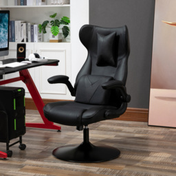 Vinsetto Video Game Chair w/ Lumbar Support, Racing Style Home Office Chair, Computer Chair w/ Swivel Base, Armrest, Headrest, Black - Aosom UK - thumbnail 8