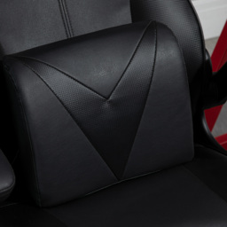 Vinsetto Video Game Chair w/ Lumbar Support, Racing Style Home Office Chair, Computer Chair w/ Swivel Base, Armrest, Headrest, Black - Aosom UK - thumbnail 9