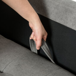 HOMCOM Modern 3-Seater Sofa Button-Tufted Fabric Couch with Hidden Storage Rubberwood Legs for Living Room, Grey - thumbnail 8
