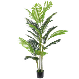 Outsunny 150cm(5ft) Artificial Palm Tree Decorative Indoor Faux Green Plant w/Leaves Home Décor Tropical Potted Home Office - Aosom UK - thumbnail 9