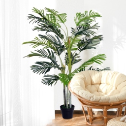 Outsunny 150cm(5ft) Artificial Palm Tree Decorative Indoor Faux Green Plant w/Leaves Home Décor Tropical Potted Home Office - Aosom UK - thumbnail 2