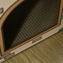 PawHut Two-In-One Cat House, Cat Scratching Board with Scratcher, Catnip, Cat Cardboard Scratcher for Indoor Cats - Aosom UK - thumbnail 8