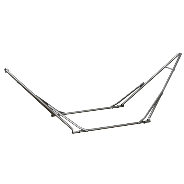 Outsunny Foldable Hammock Stand, Portable Hammock with Metal Frame, 2 in 1 Hammock Net Stand, Clothes Drying Rack, Load Capacity 120kg Black - image 1