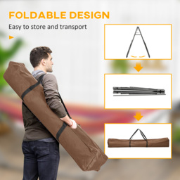 Outsunny Foldable Hammock Stand, Portable Hammock with Metal Frame, 2 in 1 Hammock Net Stand, Clothes Drying Rack, Load Capacity 120kg Black - thumbnail 5
