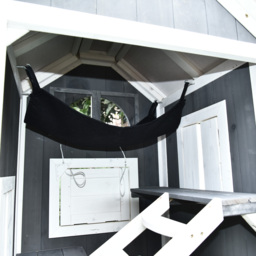 PawHut Wooden Cat House, Weatherproof Pet Shelter, Outdoor Cat Condos Cave, 2 Floor Furniture, Grey and White - Aosom UK - thumbnail 9