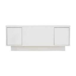 Lift-Up Coffee Table With 2 Doors, 2 Liftable Tops, 2 Cabinets, Particleboard Centre Desk With Hidden Storage, 100L x 50W x 55.5H cm, White - Aosom UK - thumbnail 2