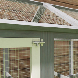 PawHut Large Chicken Run, Wooden Chicken coop, with Combinable Design - Wood Effect - thumbnail 9
