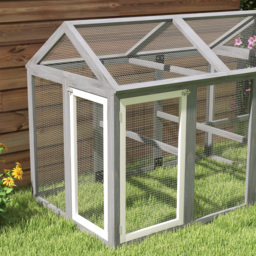 PawHut Large Chicken Run, Wooden Chicken coop, with Combinable Design - Wood Effect - thumbnail 8