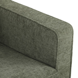 HOMCOM 3 Seater Sofa Button Tufted Upholstered Velvet Couch with Wood Legs for Living Room, Green - thumbnail 9