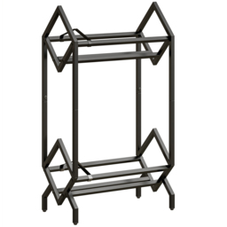 HOMCOM 50 CD Storage Rack, 2-Tier Metal CD Storage Unit, Free Standing, Easy to Assemble, Black - thumbnail 1