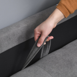 HOMCOM Modern 2 Seater Sofa with Hidden Storage, 117cm Tufted Cotton Couch, Compact Loveseat Sofa with Wood Legs, Grey - thumbnail 7