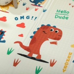 AIYAPLAY Dinosaur-Themed Baby Plat Mat Double Sided, Foldable, Water-Resistant for Outdoor/Indoor, 177 x 146 x 1.5cm - thumbnail 9