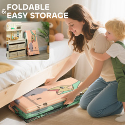 AIYAPLAY Dinosaur-Themed Baby Plat Mat Double Sided, Foldable, Water-Resistant for Outdoor/Indoor, 177 x 146 x 1.5cm - thumbnail 7