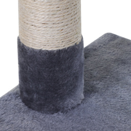 PawHut Cat Scratching Post, 2-Tier with Sisal Rope and Dangle Toy, Interactive, Beige - Aosom UK - thumbnail 9
