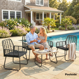 Outsunny 4 Piece Rattan Garden Furniture Set, Outdoor Patio Furniture with Loveseat, Armchairs and Coffee Table - thumbnail 9