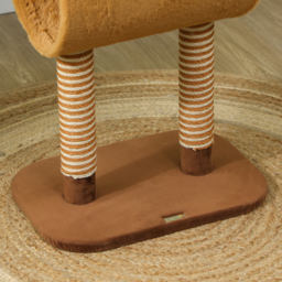 PawHut 98cm Deer Themed Cat Tree with Scratching Posts, Toy Ball, Tunnel, Brown - Aosom UK - thumbnail 9