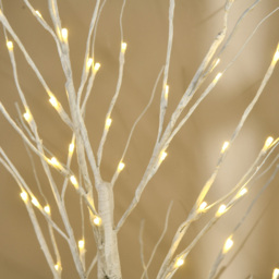 HOMCOM 6ft Artificial White Birch Tree Light with 96 Warm White Pre-Lit LED Light for Indoor and Covered Outdoor Use - thumbnail 8
