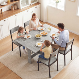 HOMCOM Folding Dining Table, Space-Saving Drop Leaf Kitchen Table for 4-6 People Grey - thumbnail 6