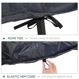 Outsunny Garden Sofa Shield: Waterproof Outdoor Furniture Cover for 2-3 Seater Sets, Durable Material - Aosom UK - thumbnail 6