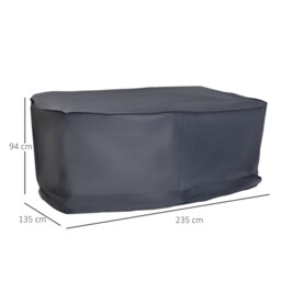 Outsunny Garden Sofa Shield: Waterproof Outdoor Furniture Cover for 2-3 Seater Sets, Durable Material - Aosom UK - thumbnail 3