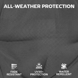 Outsunny Patio Chair Cushions Set of 4, Waterproof Non-Slip Lounge Chair Cushions, 112x53cm, Dark Grey - thumbnail 5