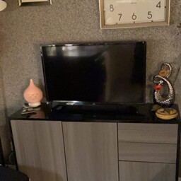 HOMCOM Sideboard High Gloss, 2 Drawer Push-Open Cabinet for Living Room, Bedroom, Light Grey and Black - Aosom UK - thumbnail 9