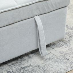 HOMCOM 2 Seater Sofa Bed, 3-in-1 Convertible Sleeper Sofa with Click-clack Adjustable Backrest and 2 Pillows, Light Grey - thumbnail 9