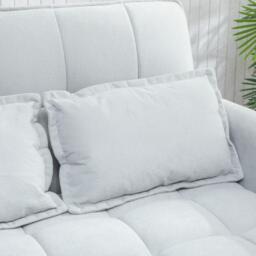 HOMCOM 2 Seater Sofa Bed, 3-in-1 Convertible Sleeper Sofa with Click-clack Adjustable Backrest and 2 Pillows, Light Grey - thumbnail 8