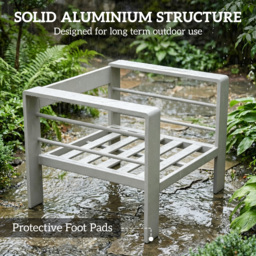 Outsunny Five-Piece Aluminium Garden Sofa Set, with Glass-Top Table - Grey - Aosom UK - thumbnail 5