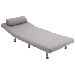 HOMCOM Single Sofa Bed Futon Chair Sleeper, Foldable Portable Lounge Couch, Living Room Furniture Grey - thumbnail 9